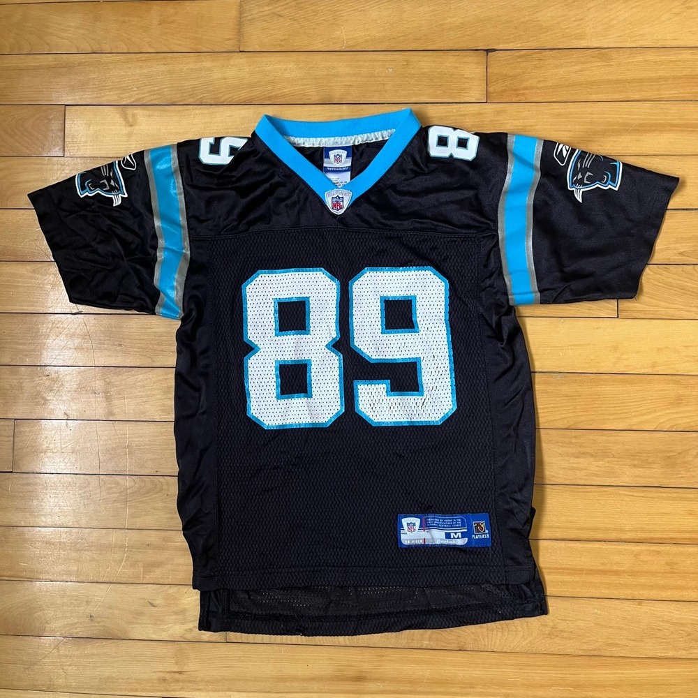 Reebok Carolina Panthers Steve Smith 89 NFL Jersey Youth Medium Black On Field